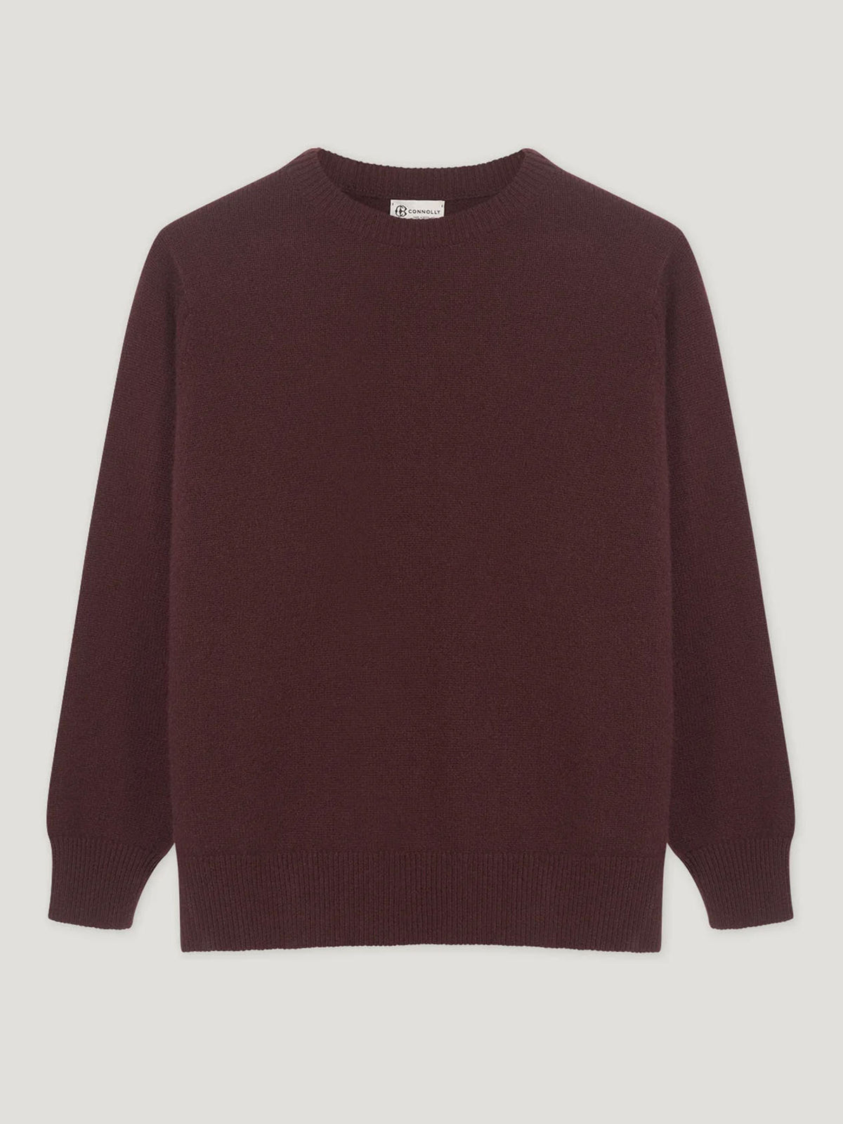 Burgundy 4 Ply Favourite Sweater - Connolly