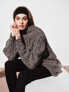 Black/Ecru Oversized Chunky Knit
