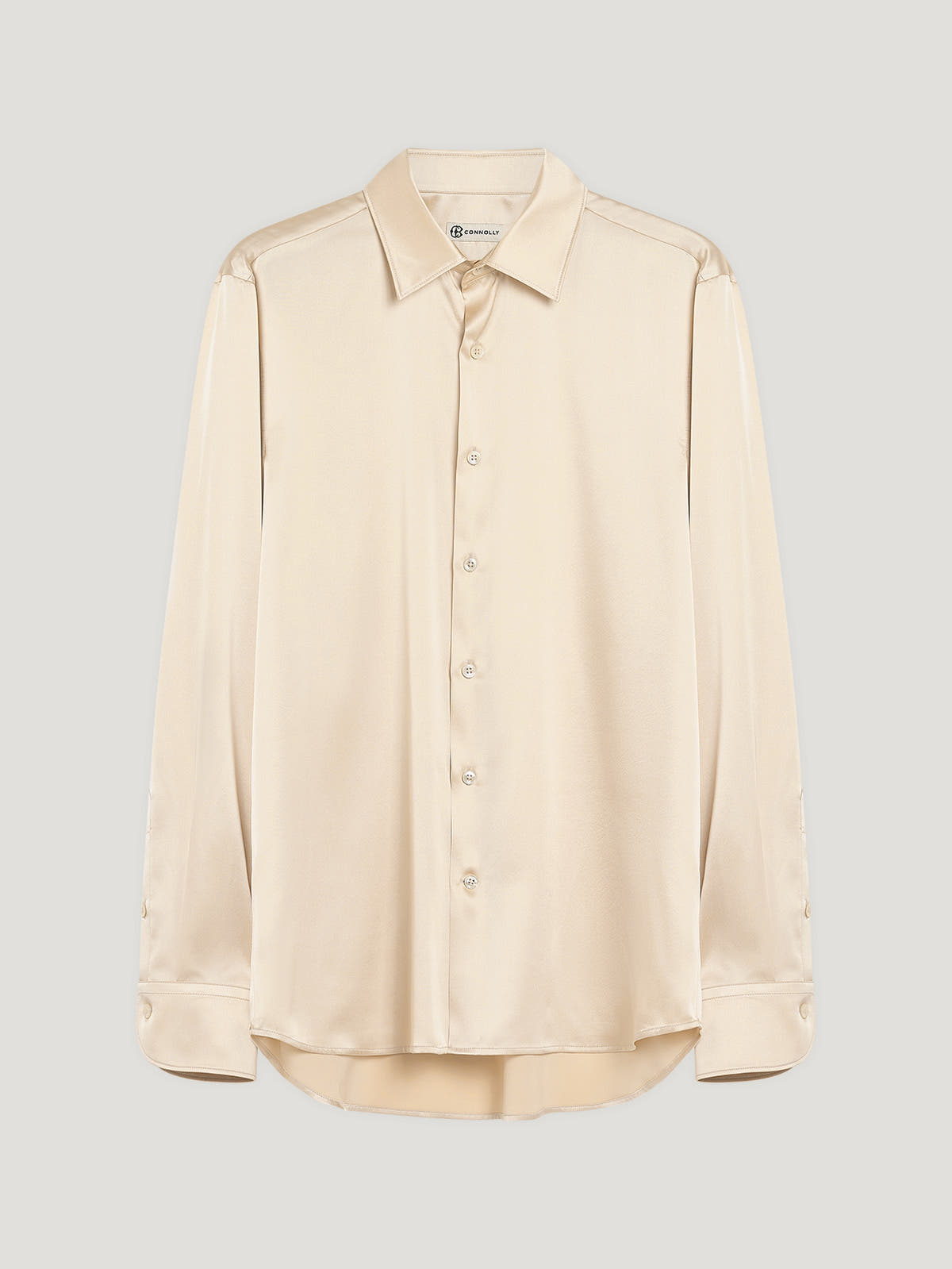Pearl Satin Loose Fit Single Cuff Shirt - Connolly