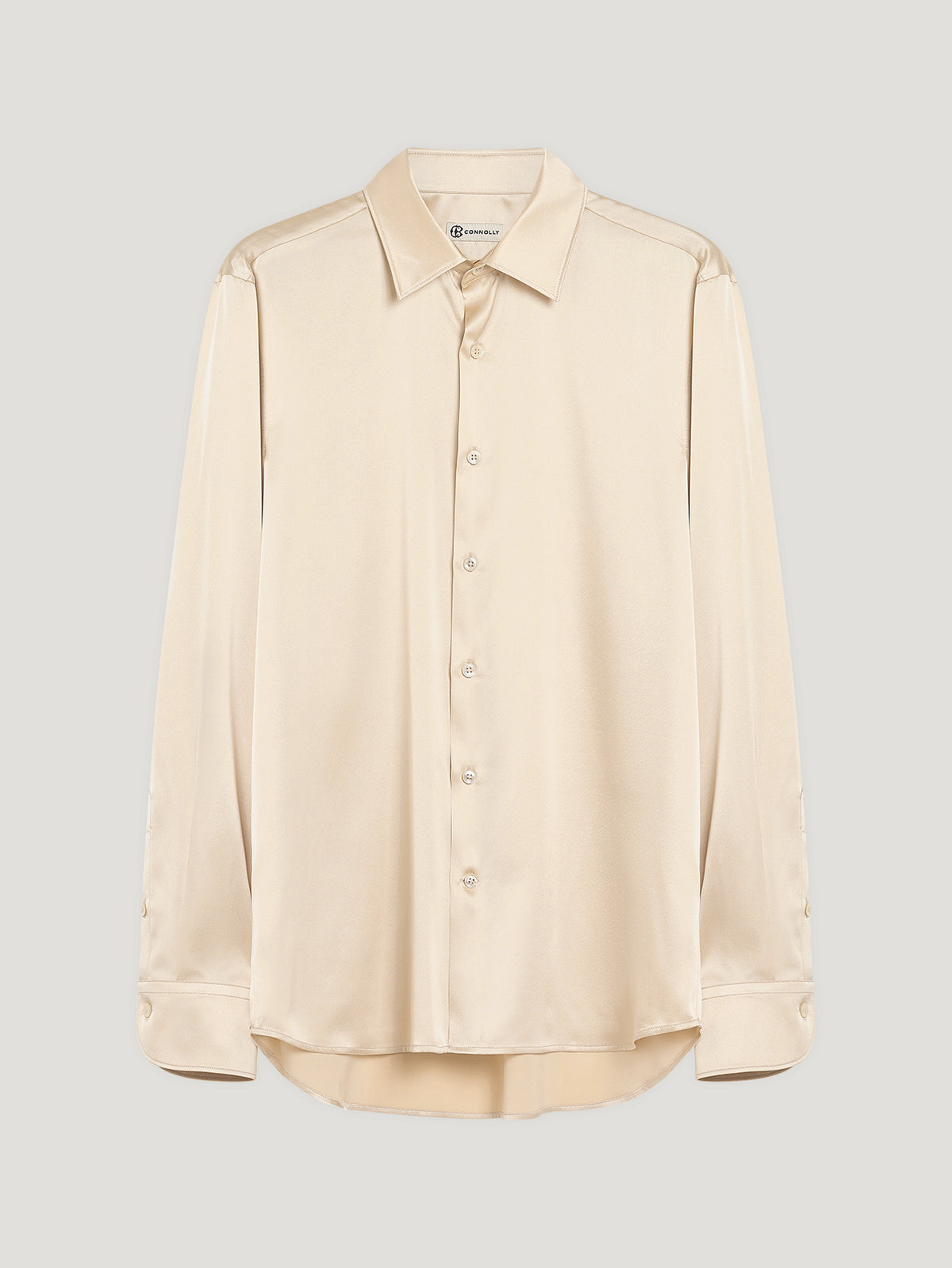 Pearl Satin Loose Fit Single Cuff Shirt - Connolly