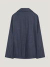 Blue 2 Button Wool Jacket