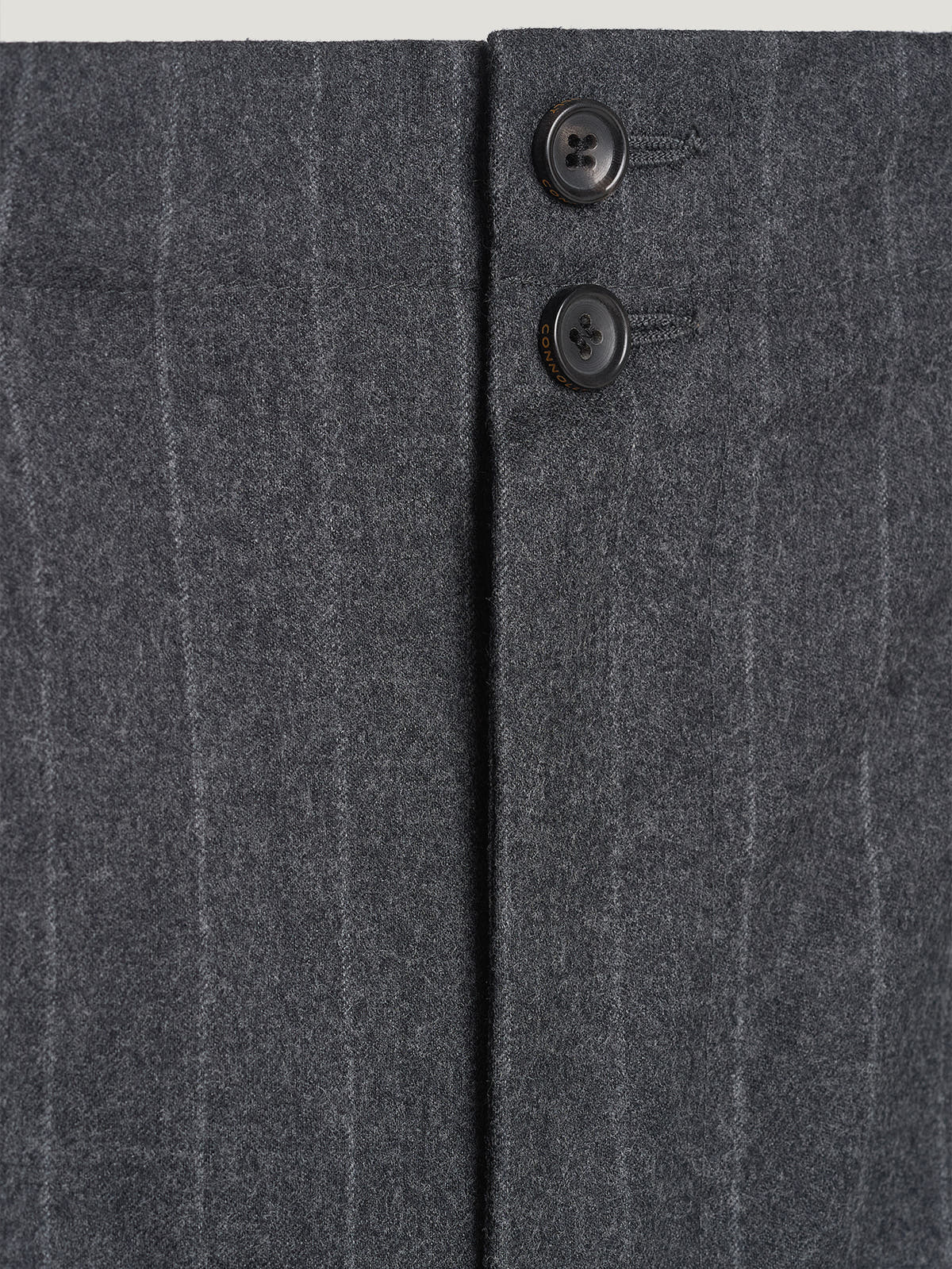 Charcoal Chalk Stripe Sash Trousers - Connolly