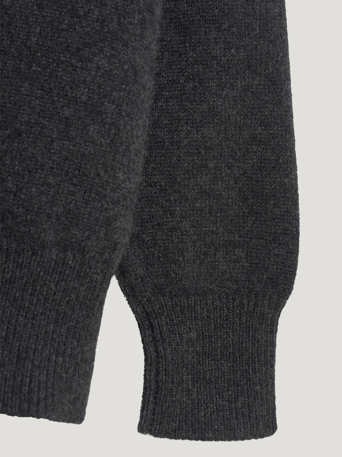 Charcoal 4 Ply Favourite V Neck Sweater - Connolly