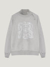 Grey Embroidered Driving Sweatshirt