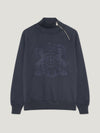 Navy Embroidered Driving Sweatshirt