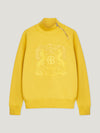 Yellow Embroidered Driving Sweatshirt