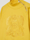 Yellow Embroidered Driving Sweatshirt