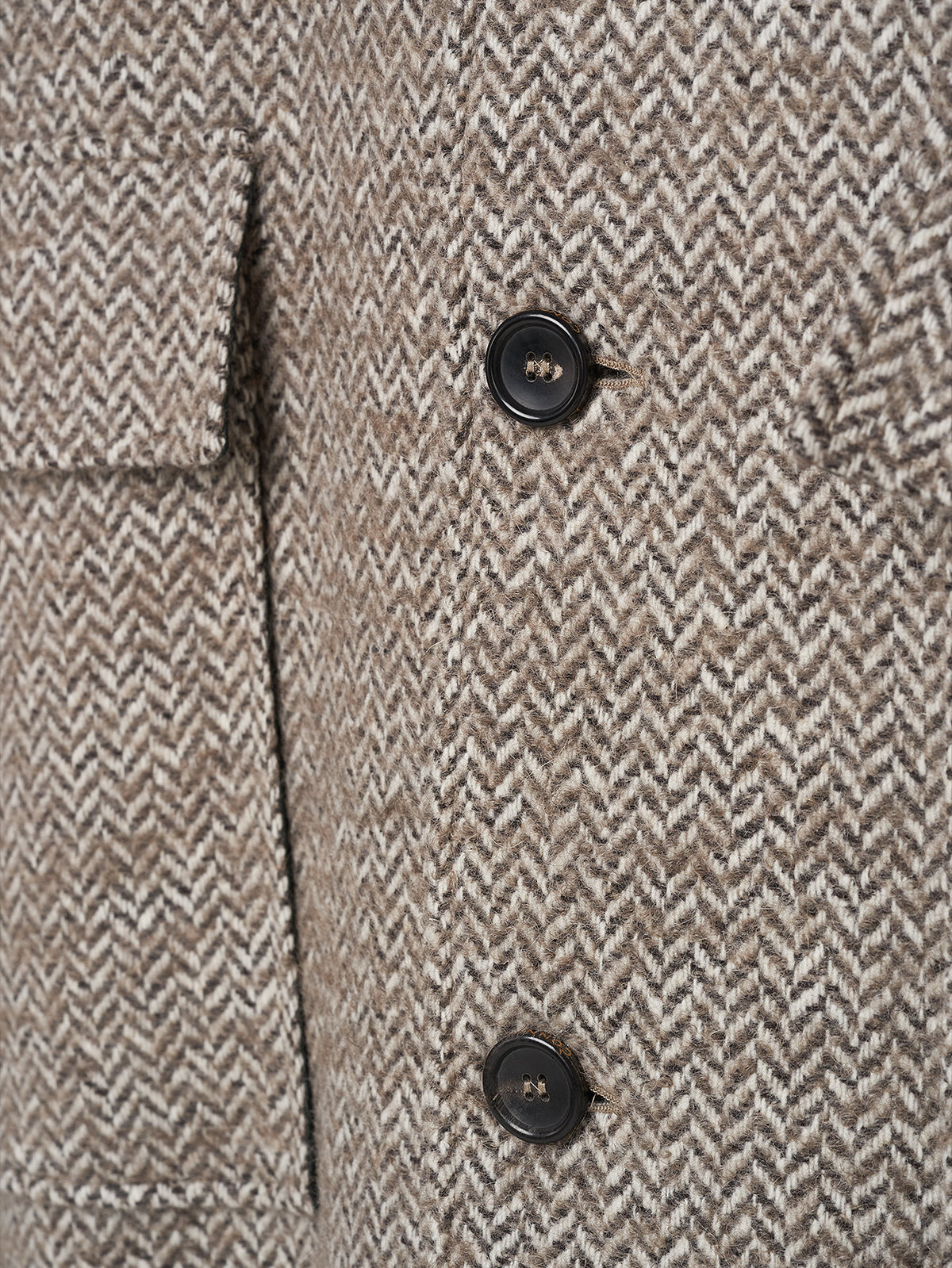 Brown/Natural Oversized Martingale Coat - Connolly