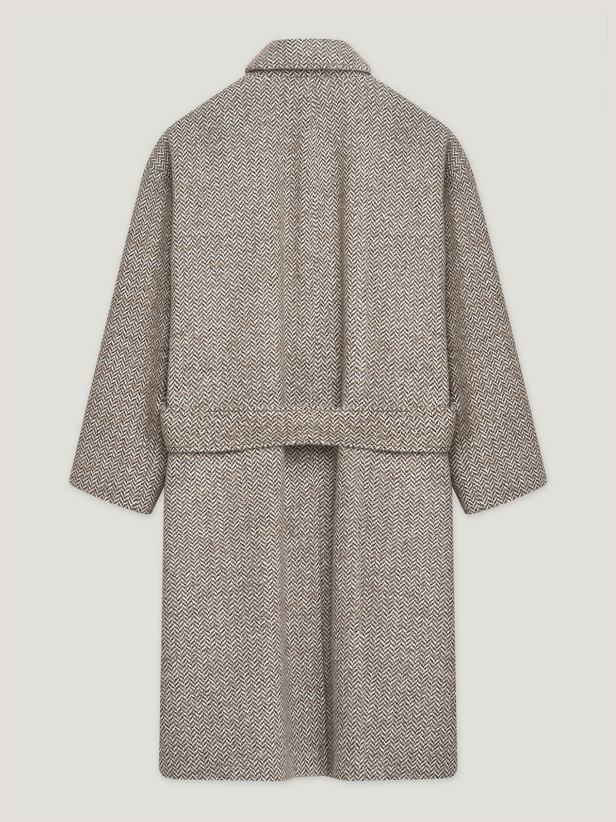 Brown/Natural Oversized Martingale Coat - Connolly
