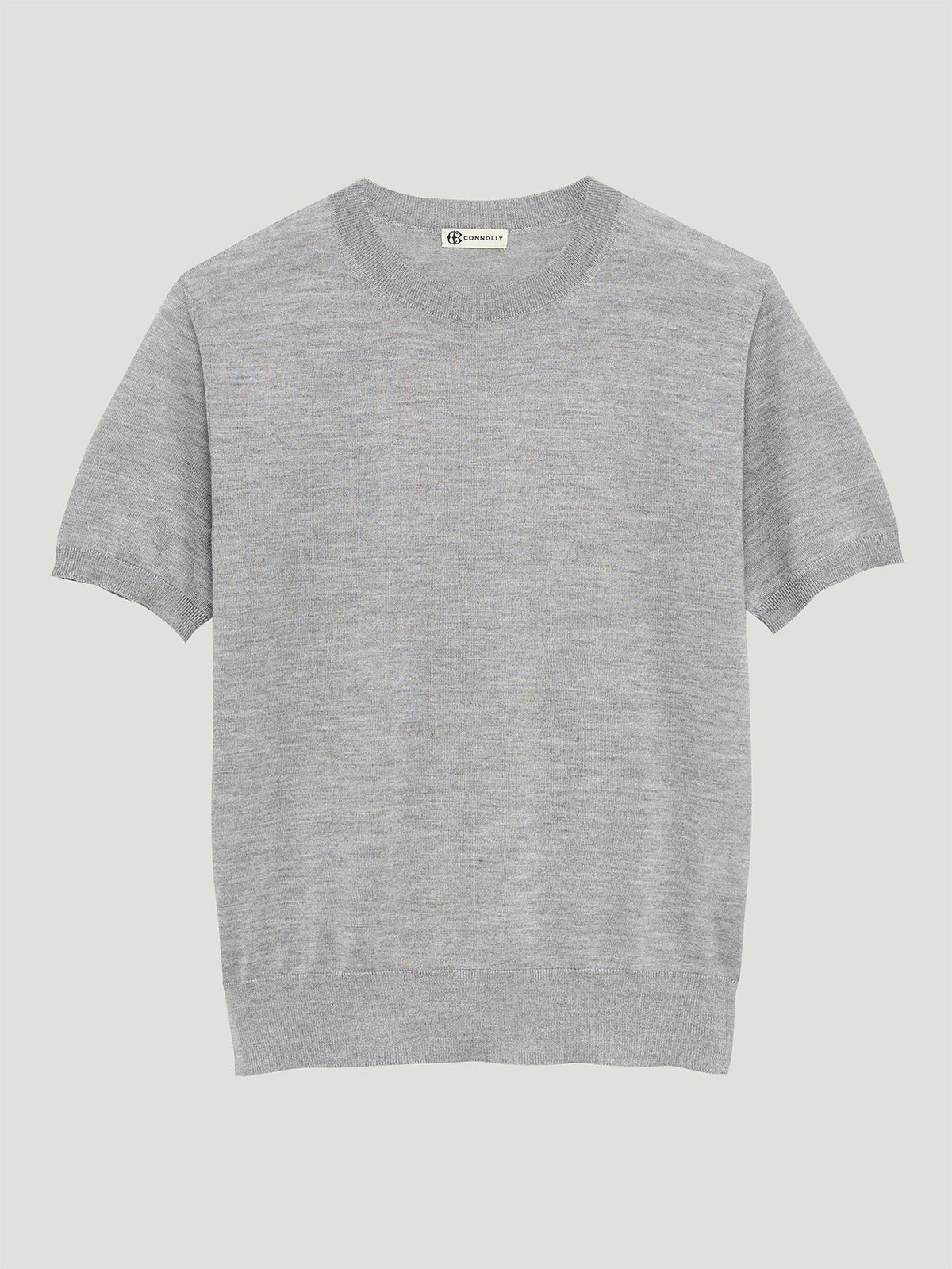 School Grey Classic Cashmere & Silk T-Shirt - Connolly
