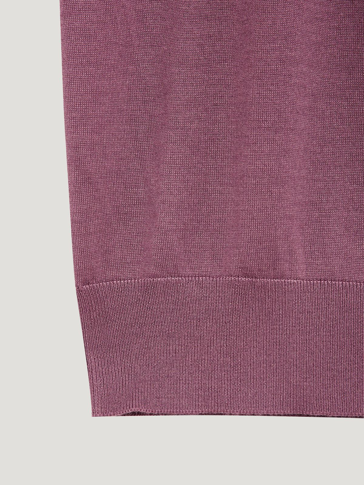 Mauve Classic Cashmere & Silk T-Shirt - Connolly