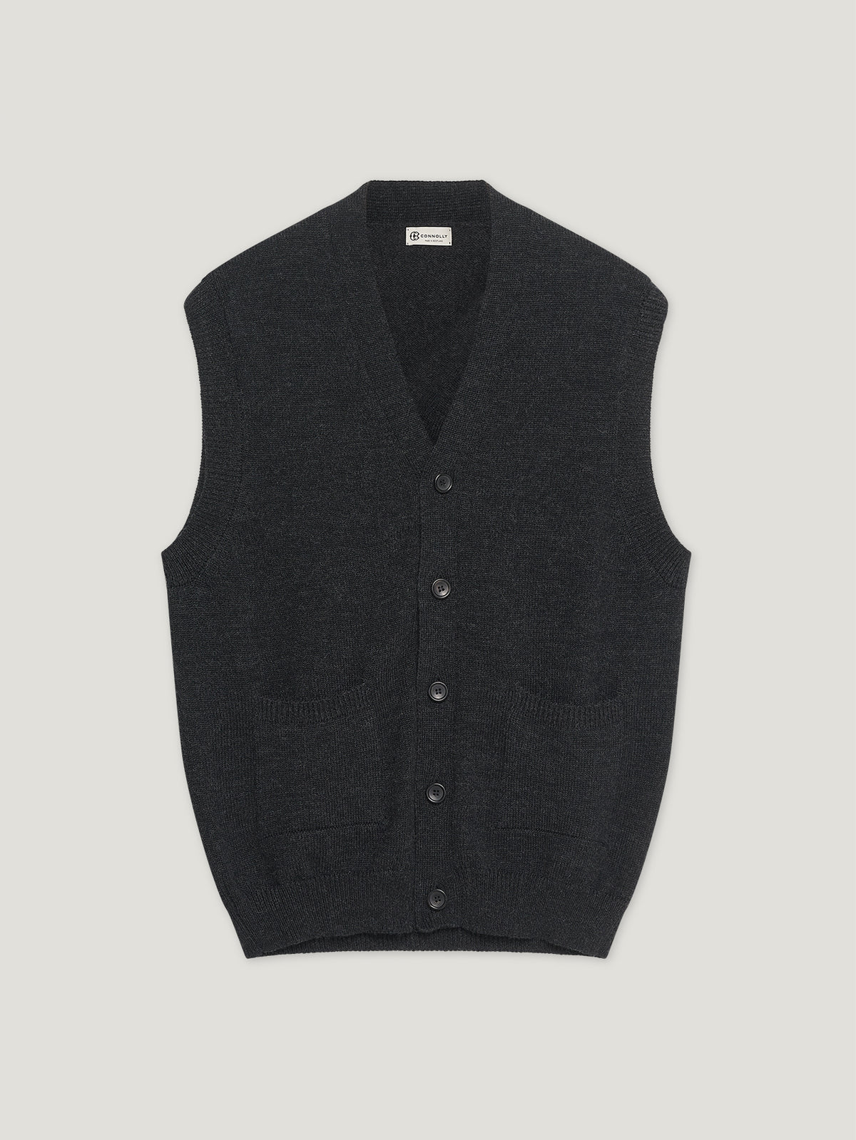 Charcoal Knit Waistcoat - Connolly