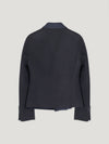 Navy Double Face 2 Button Jacket