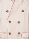 Blush Pink Double Breasted Silk Jacket