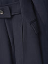Navy Double Breasted Peak Label Long Coat
