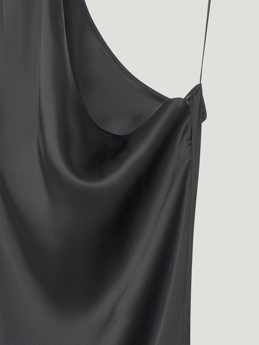 Black One Shoulder Maxi Dress - Connolly
