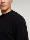Black Favourite Cable Sweater