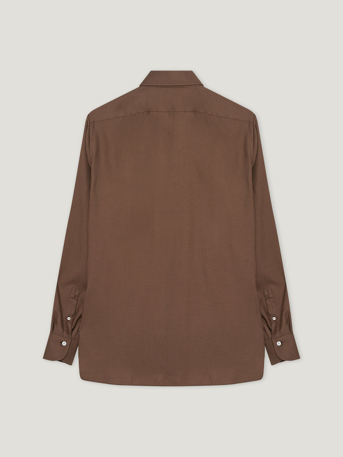 Brown Cashmere Hand Finish Shirt - Connolly