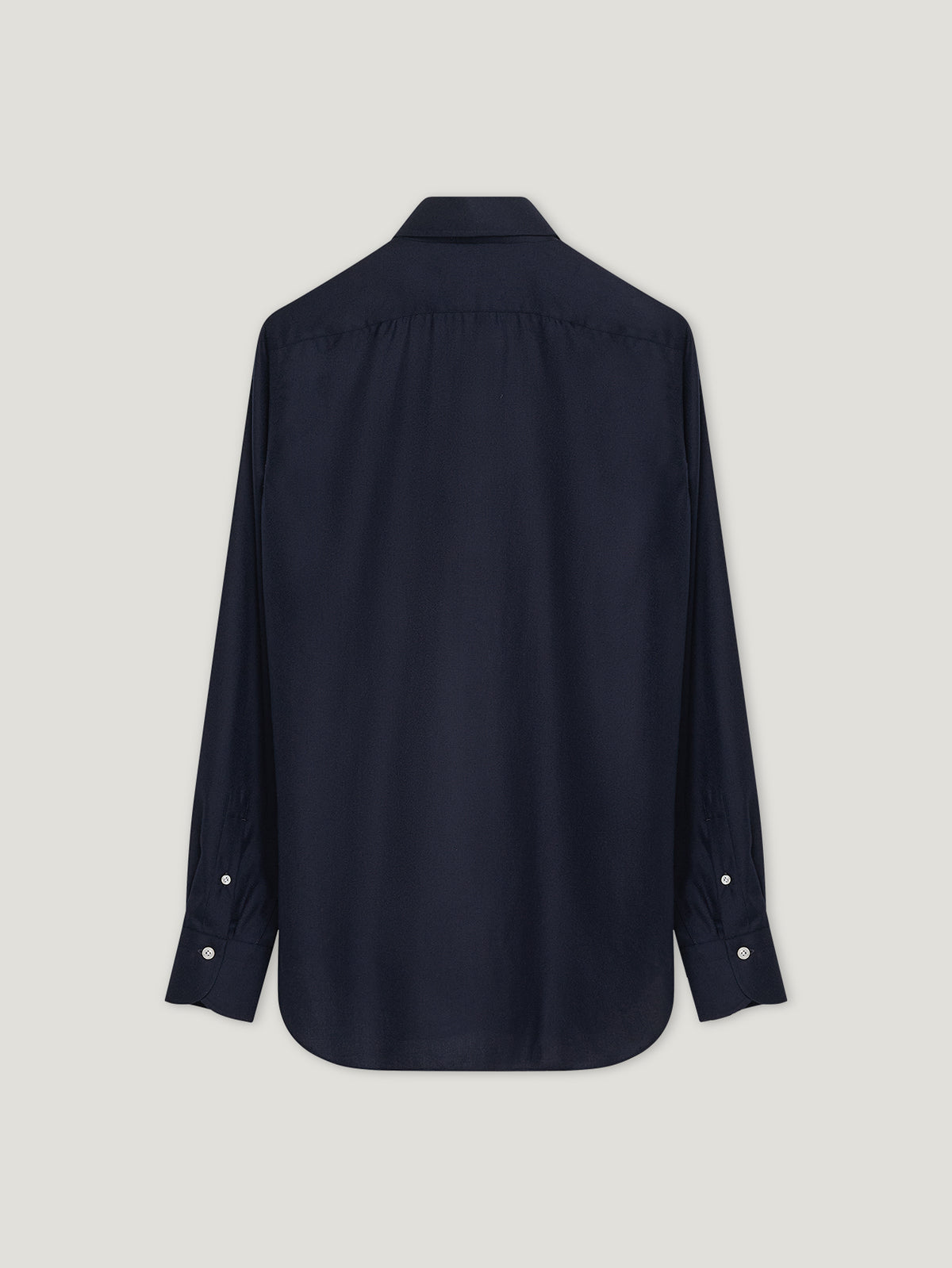 Navy Cashmere Hand Finish Shirt - Connolly