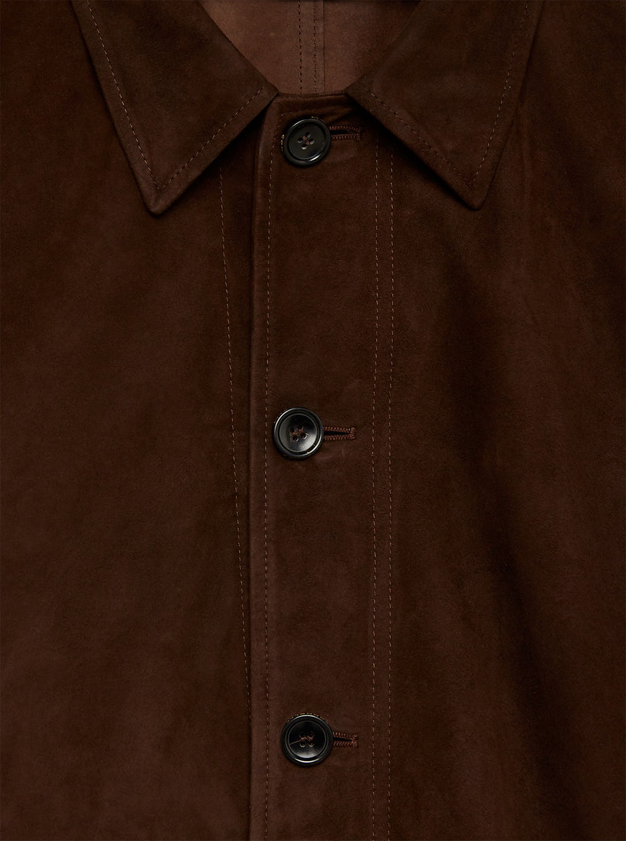 Brown Suede Overshirt - Connolly