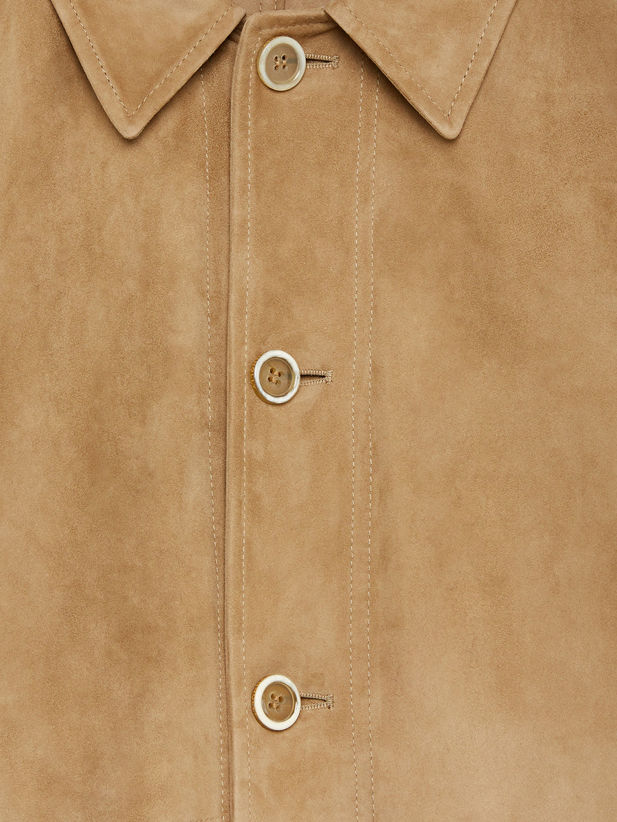 Stone Suede Overshirt - Connolly