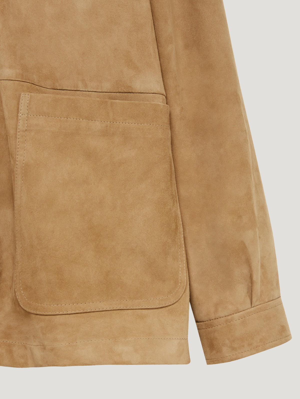Stone Suede Overshirt - Connolly