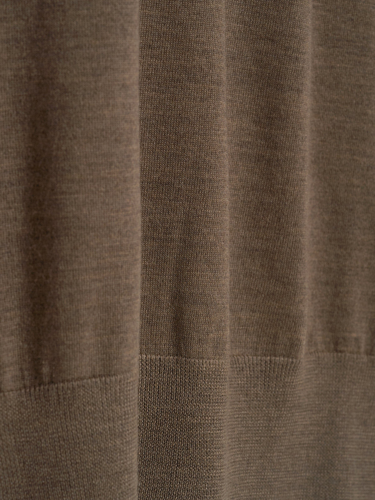 Brown 3 Button Merino Polo Shirt - Connolly