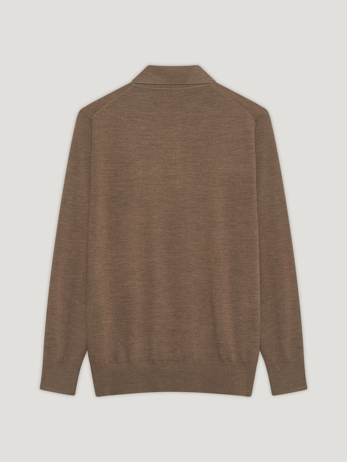Brown 3 Button Merino Polo Shirt - Connolly