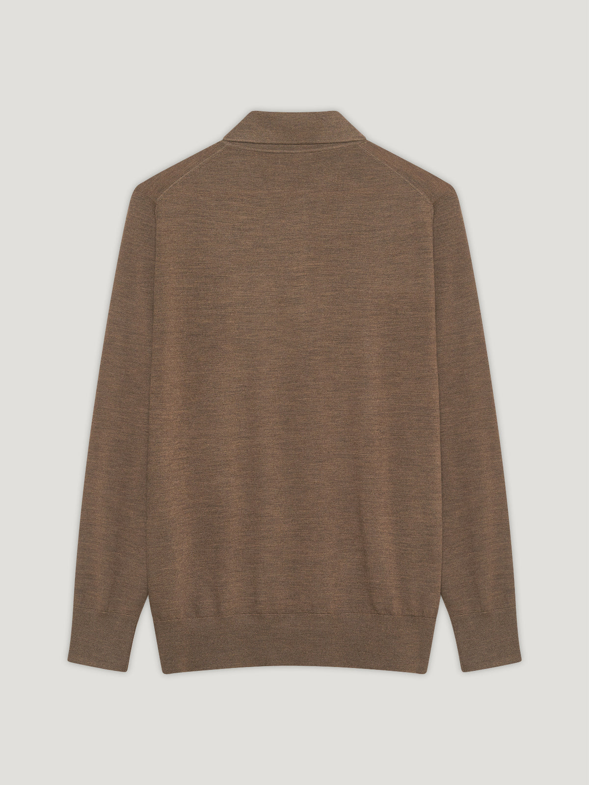 Brown 3 Button Merino Polo Shirt - Connolly