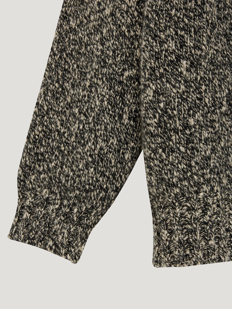 Black/Ecru Oversized Chunky Knit - Sleeve