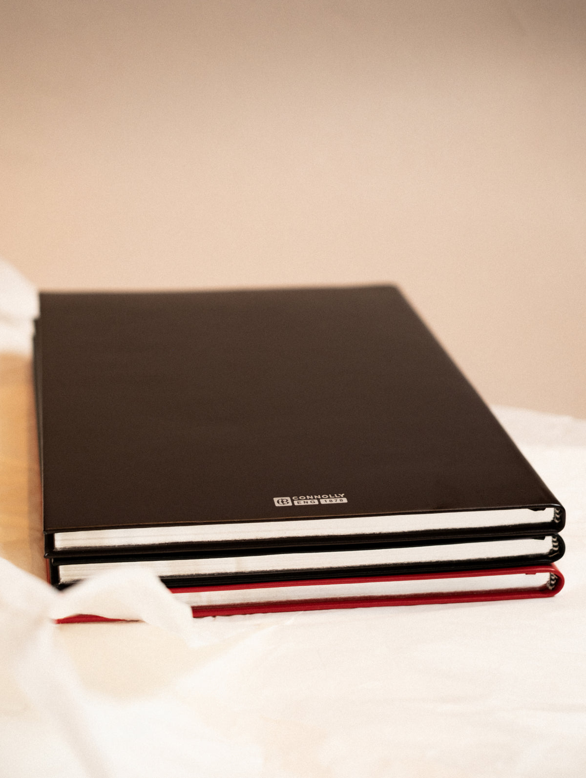 Black A4 Leather Bound Notebook - Connolly