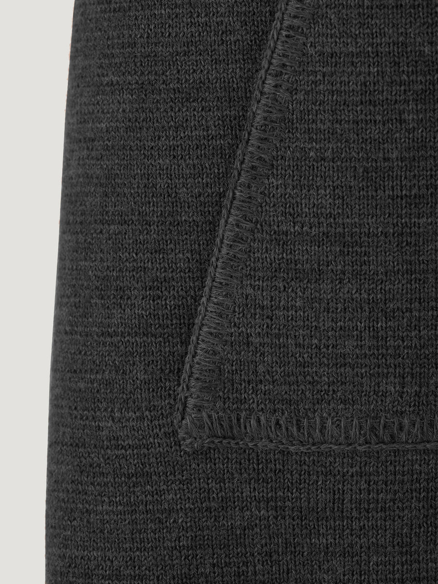 Anthracite Wool Drop Back Car Vest - Connolly