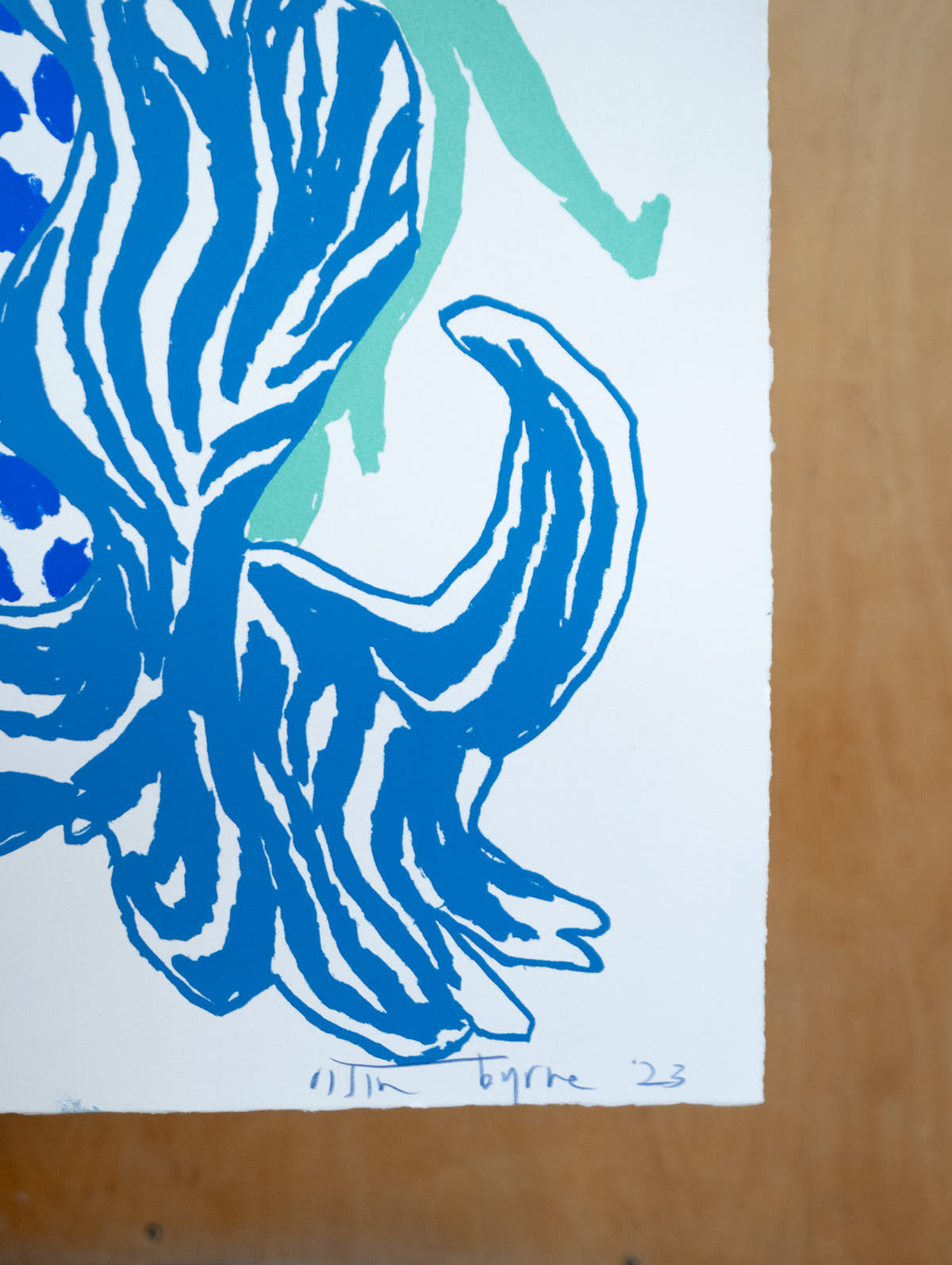 Blue Cut Flowers: Triptych Screen Print - Connolly