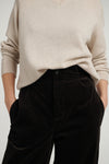 Brown Cord Sash Trousers