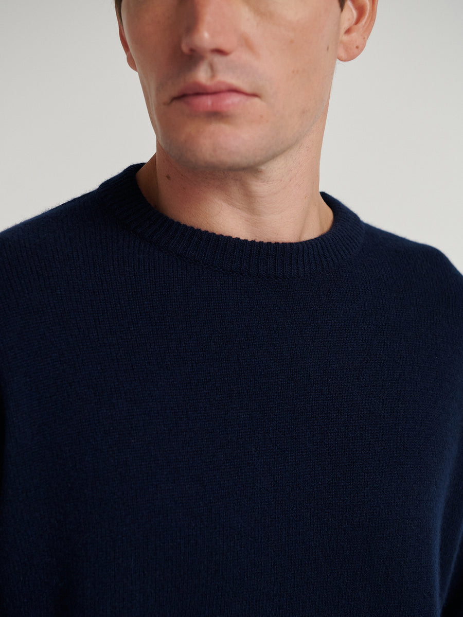 Navy 4 Ply Favourite Sweater - Connolly
