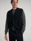 Charcoal Knit Waistcoat