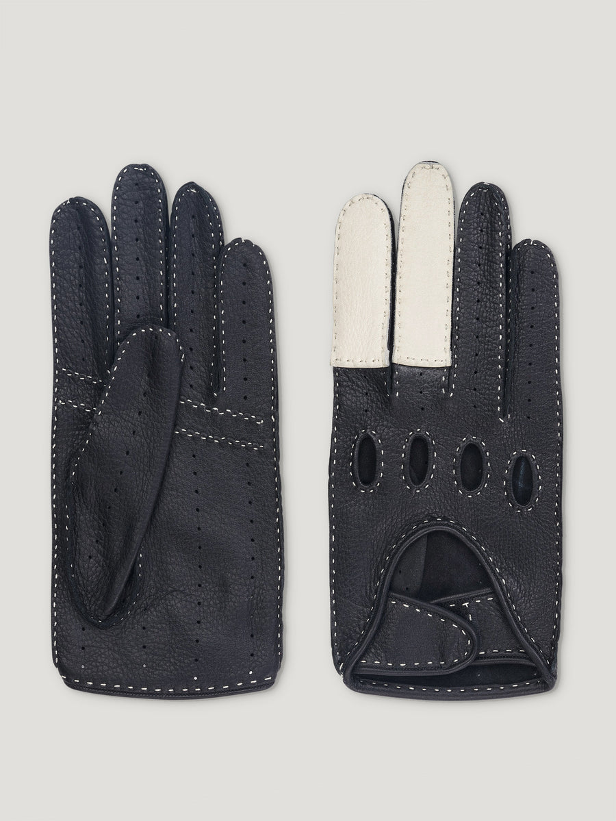 Black/White Road Rage Gloves - Connolly