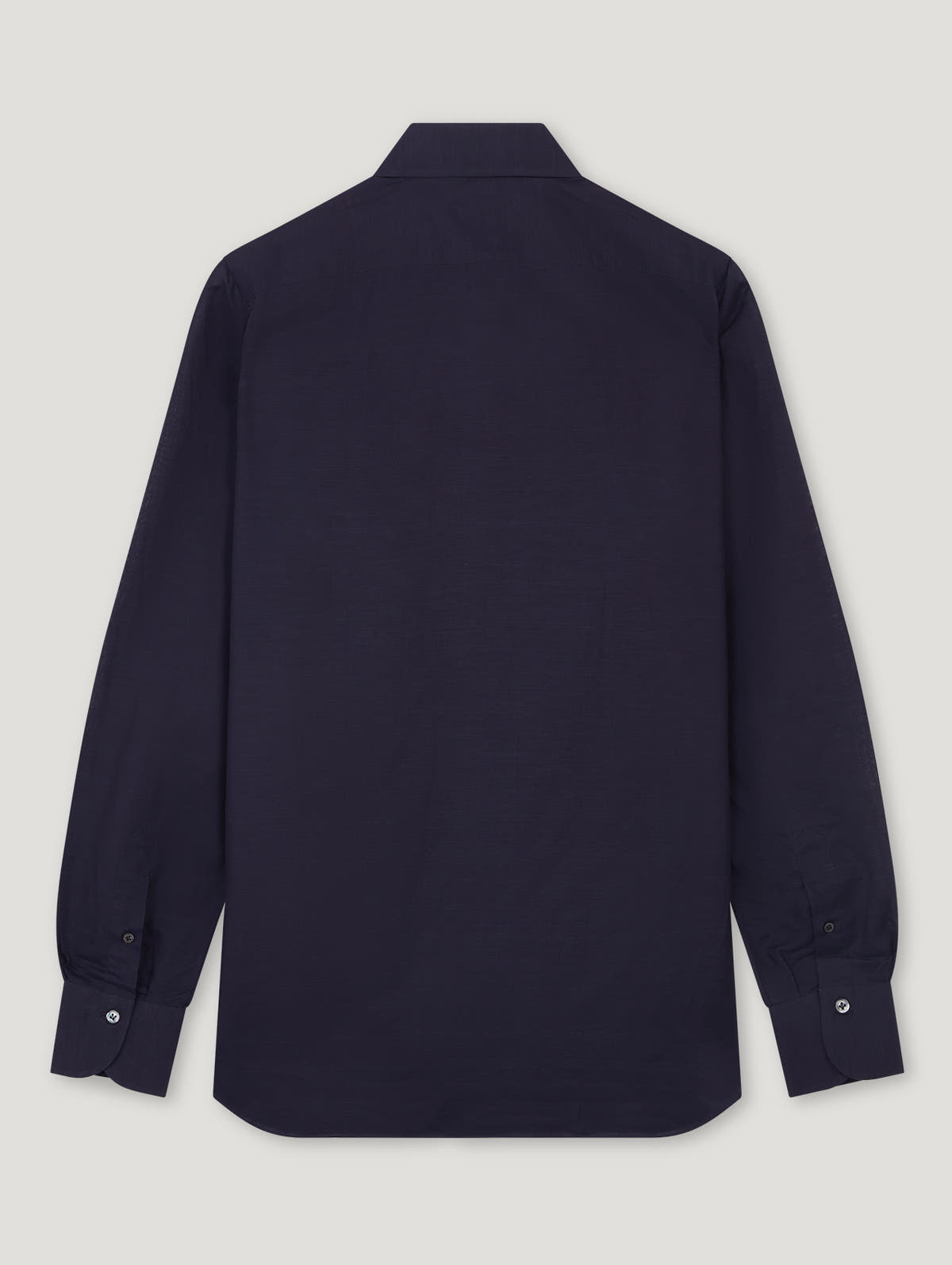 Navy Cotton Linen Hand Finish Shirt - Connolly