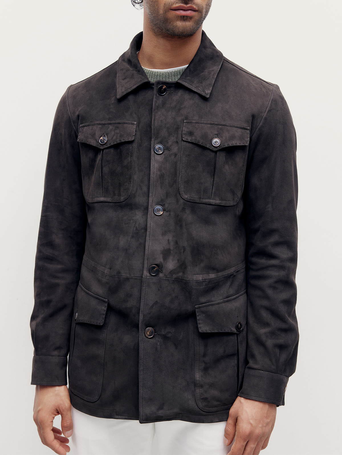 Brown Suede Safari Jacket - Connolly