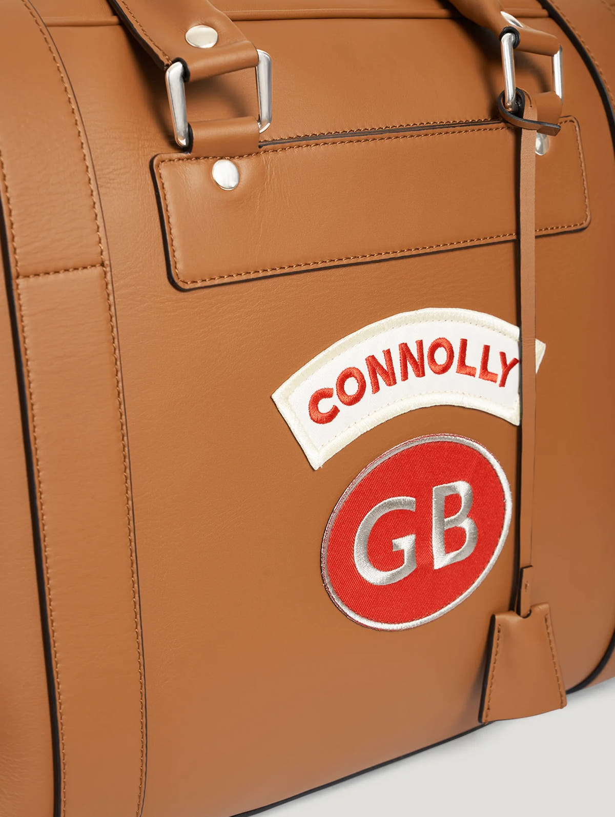 Dark Tan Sports Grip Bag with Badges - Connolly