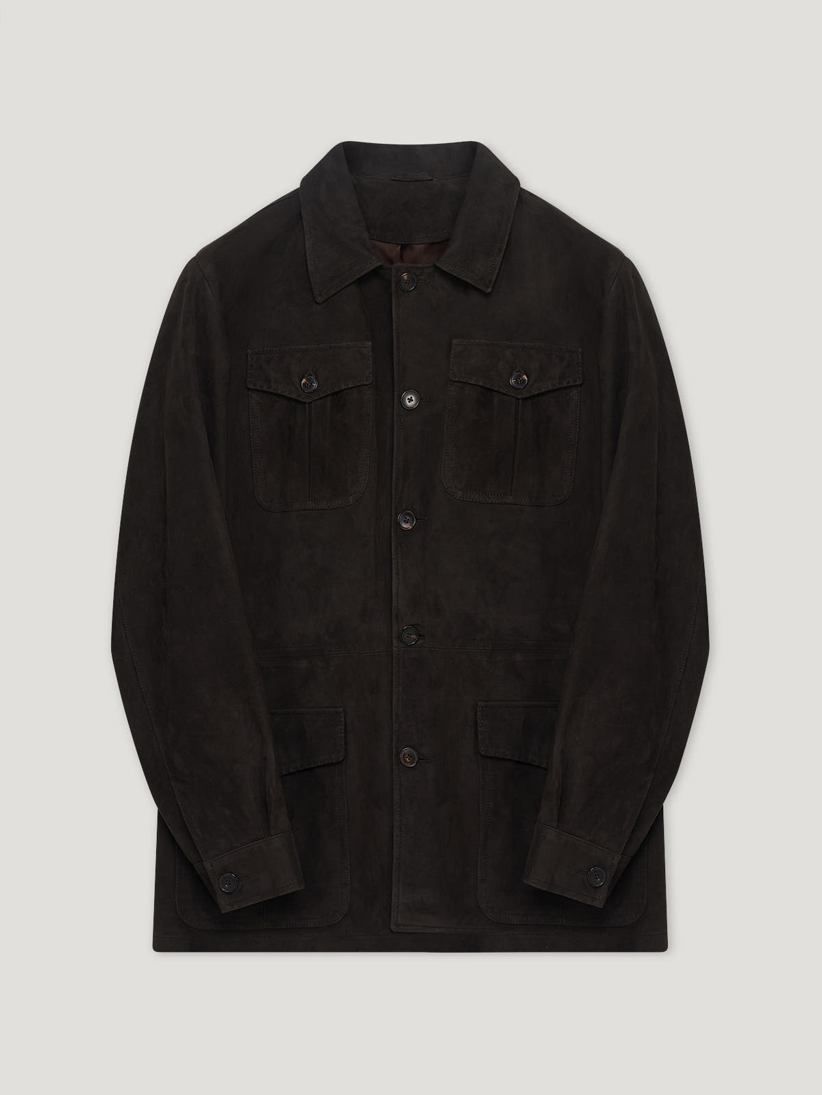 Brown Suede Safari Jacket - Connolly