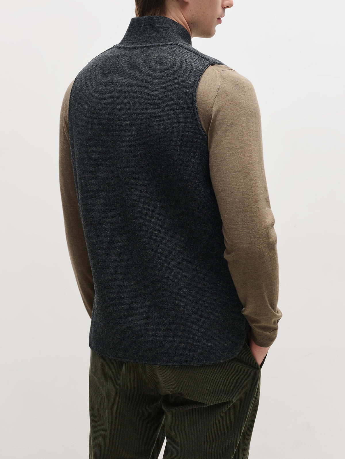 Wool Drop Back Car Vest