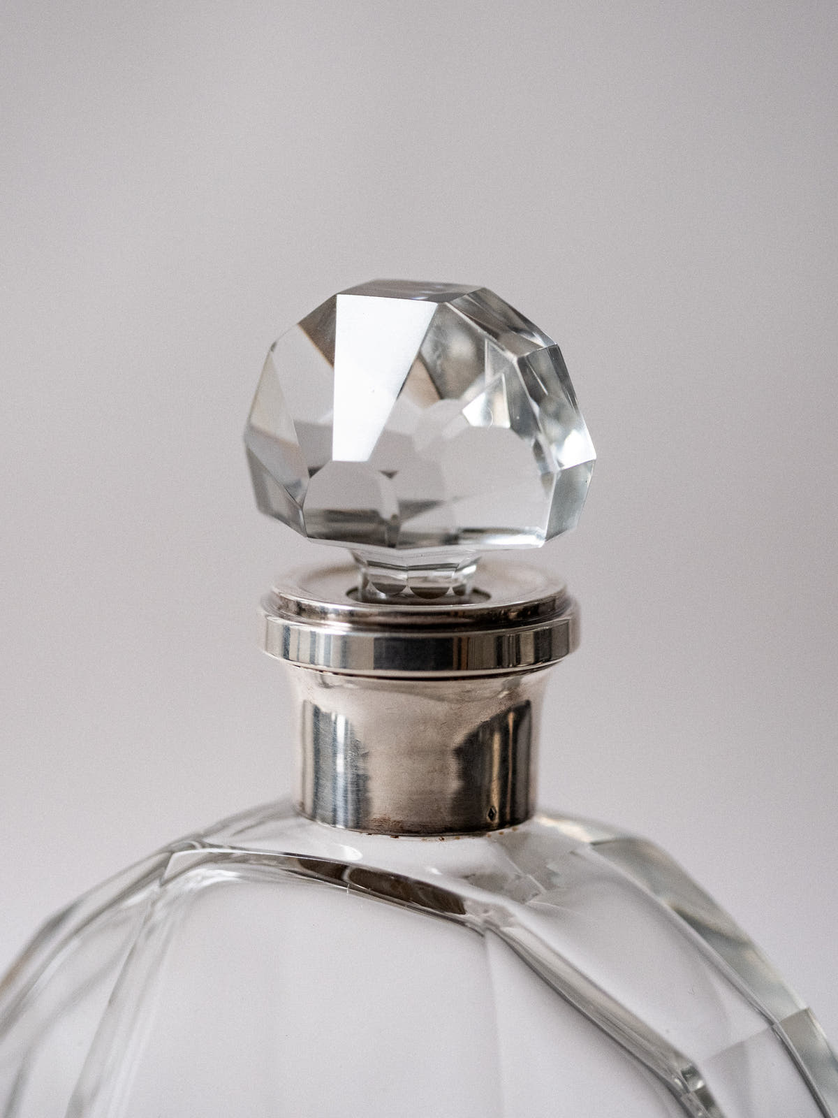 French Art Sterling Silver Fan Decanter - N/A - Connolly