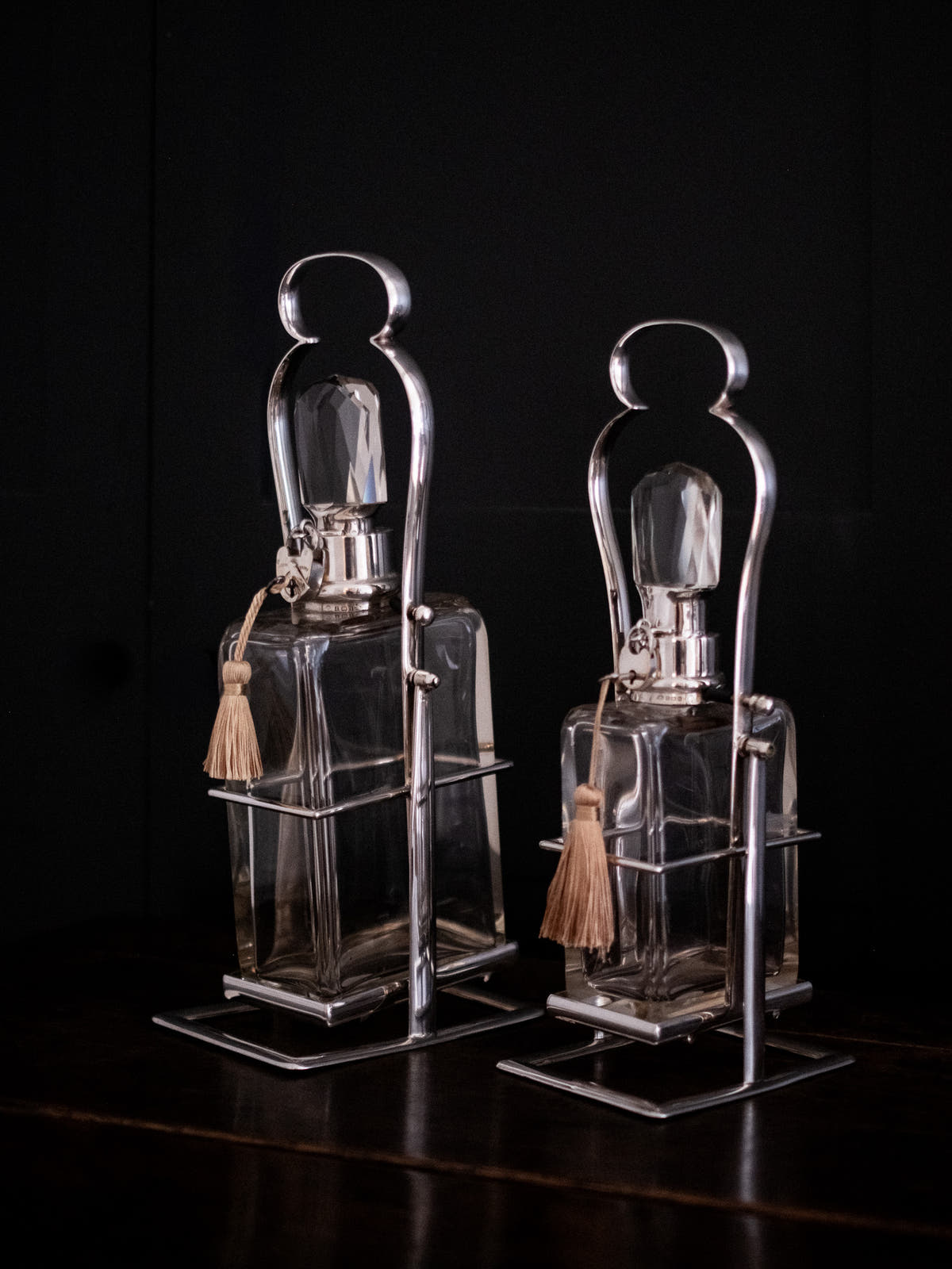 Rare Graduated Hukin & Heath Decanters - N/A - Connolly