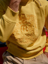 Yellow Embroidered Driving Sweatshirt