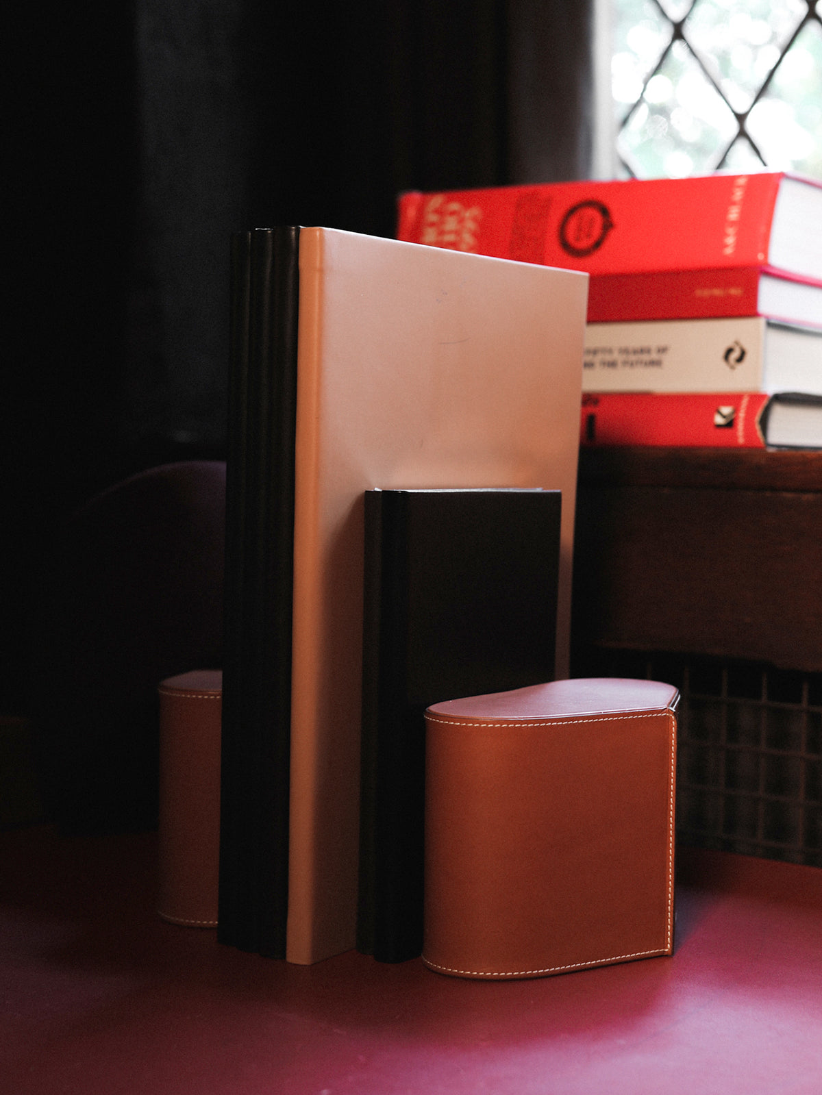 Tan Book Ends Set 1904 - Connolly