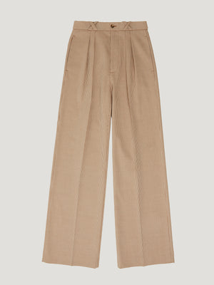 Camel Oxford Bag Trousers