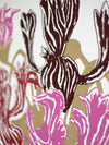 Pink Brown Cut Flowers: Triptych Screen Print