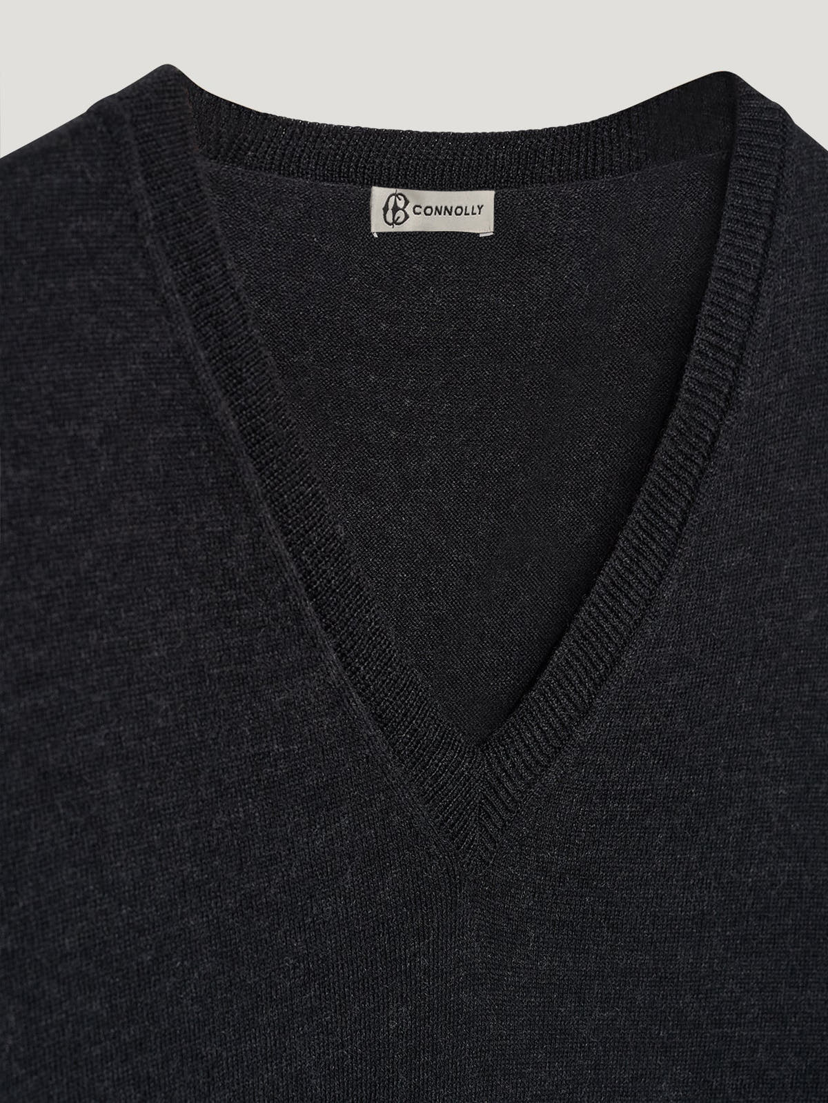 Charcoal Rally V Neck - Connolly