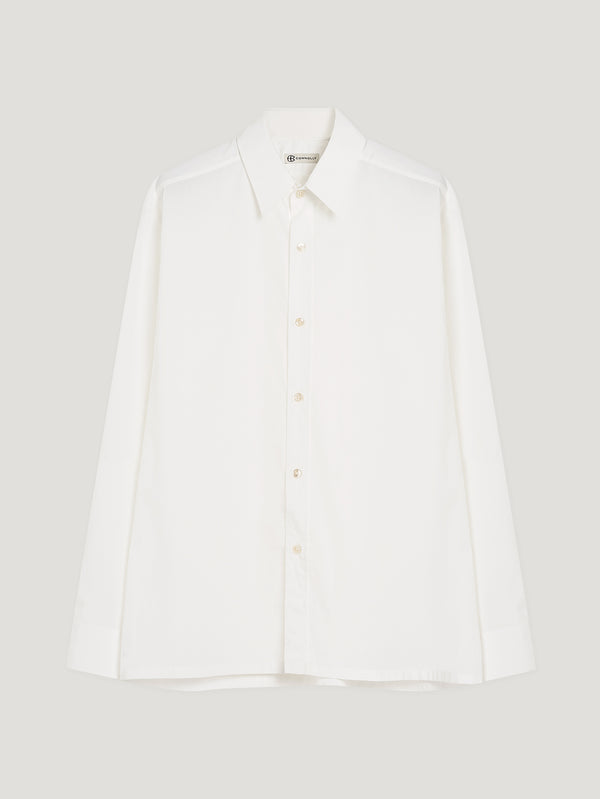 White Regular Collar Single Cuff Shirt